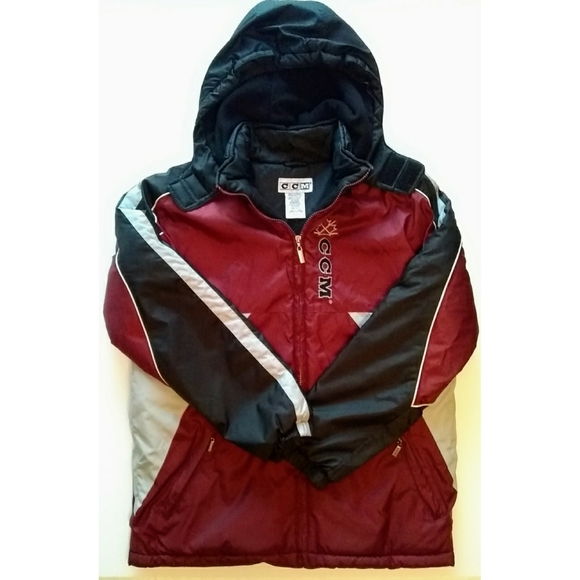 SOLD CCM Boys Kids Youth Winter Coat Hockey Size Large - Picture 2 of 8